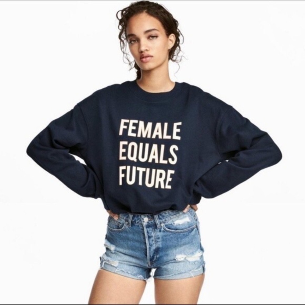H & M graphic sweatshirt “female equals Future “ S